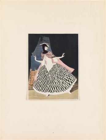 WALTER SCHNACKENBERG (1880-1961). BALLET UND PANTOMINE. Complete portfolio with 22 plates. 1920. 20x15 inches, 52x39 cm. George Müller,